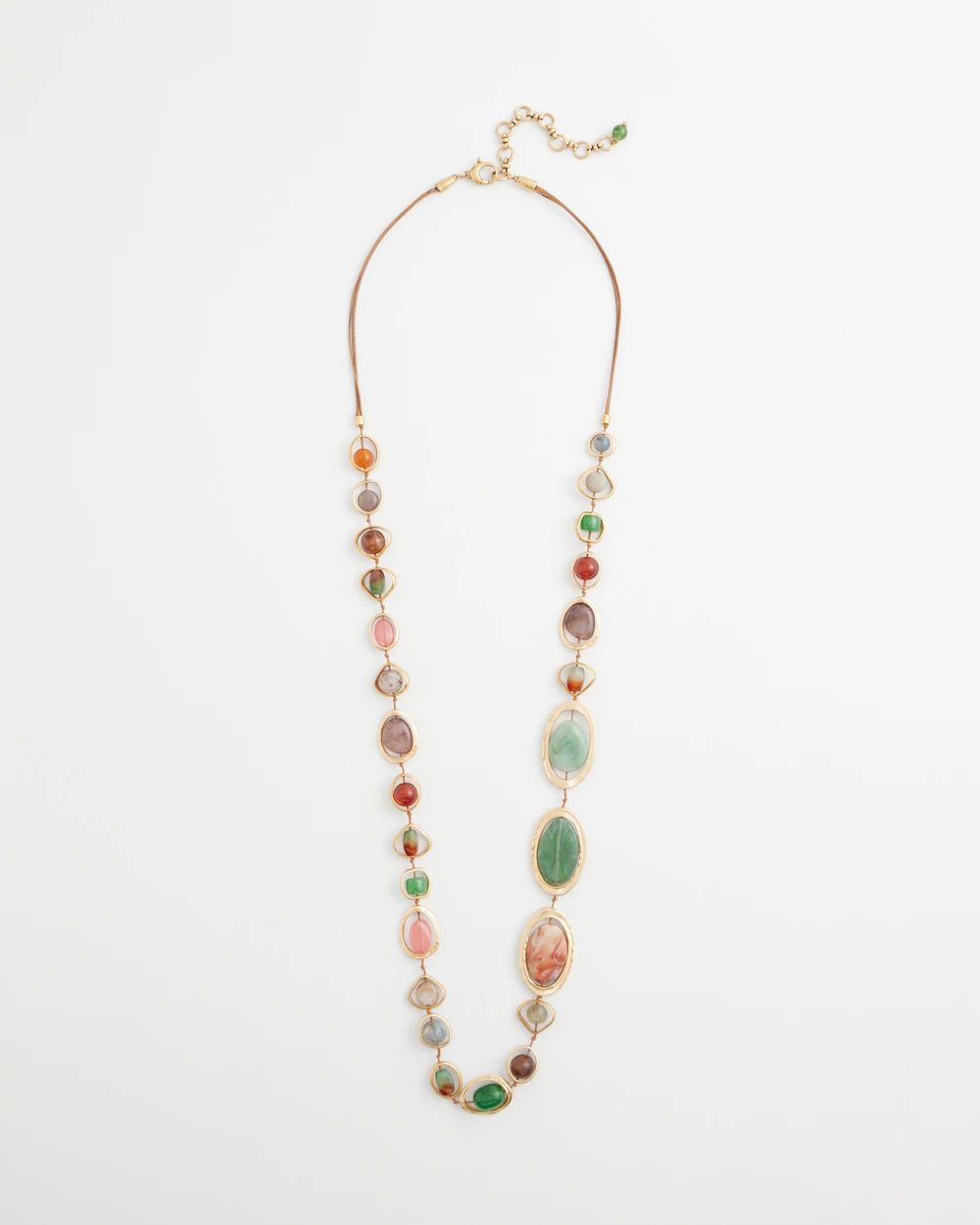 Long Multi-Stone Necklace