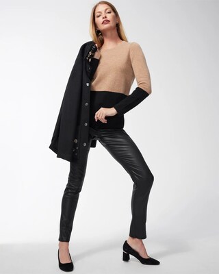 Cashmere Colorblock Crew Neck Sweater