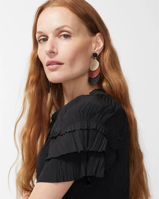 Round Drop Earrings