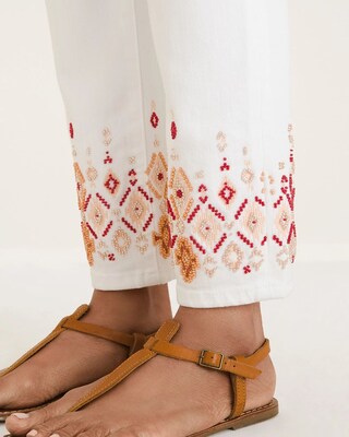 So Slimming Beaded-Hem Girlfriend Ankle Jeans