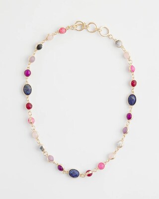 Multi-color Bead Single Strand Necklace