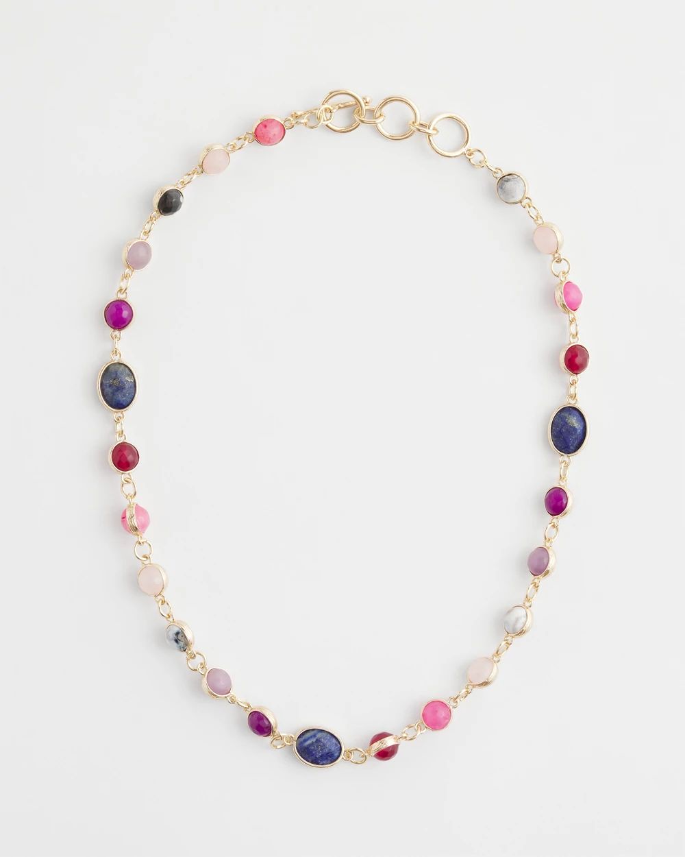 Multi-color Bead Single Strand Necklace