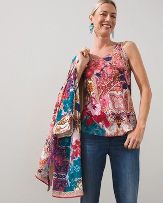 Touch of Cool Tapestry Print Tank