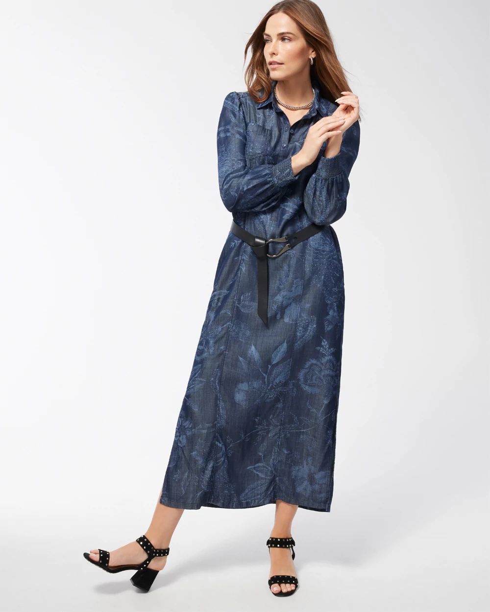 Tencel Floral Shirt Dress