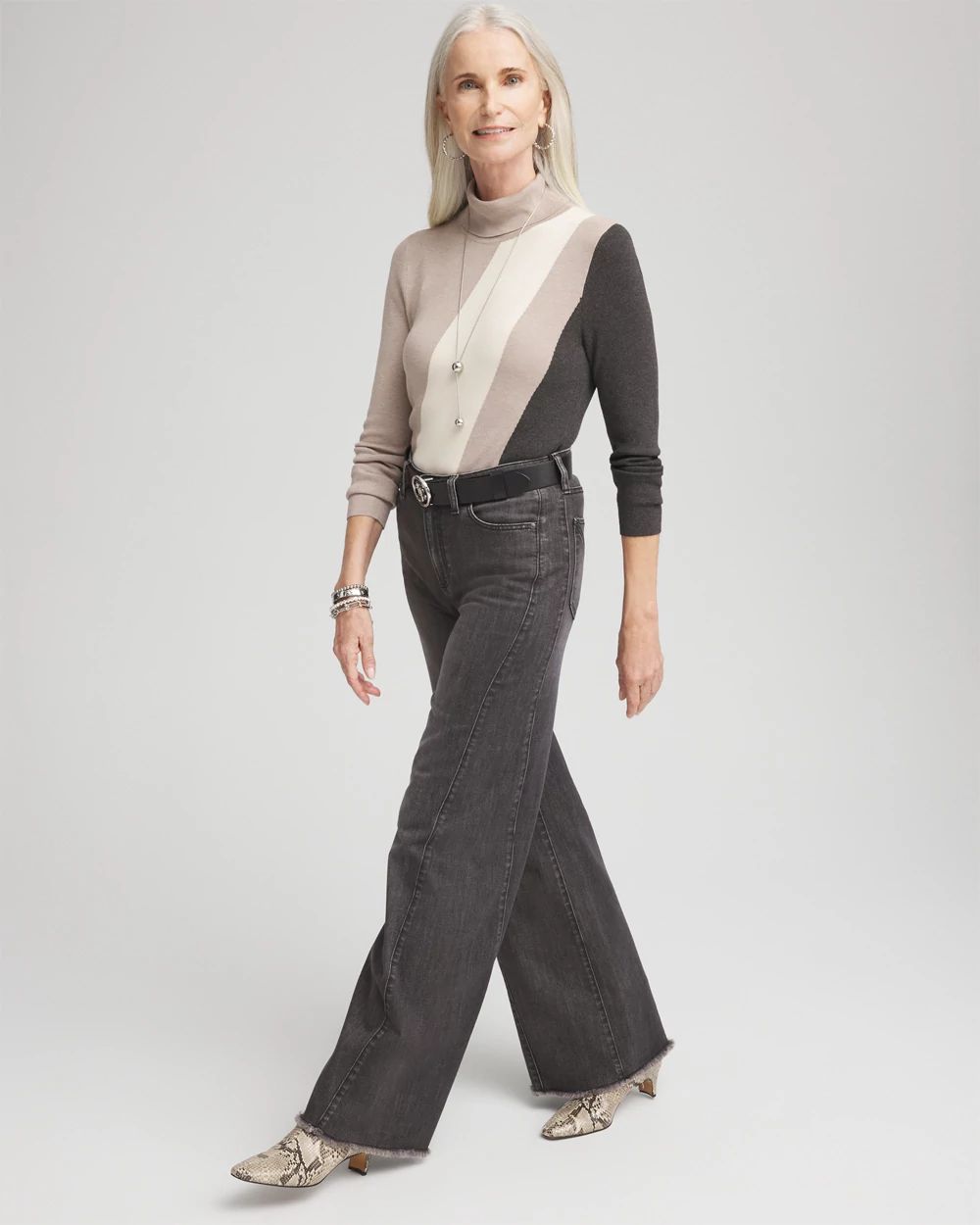 ECOVERO™ Neutral Turtleneck Sweater