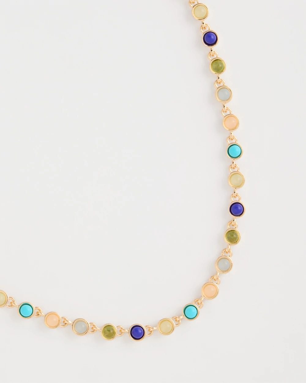 Multi-Color Tennis Necklace click to view larger image.