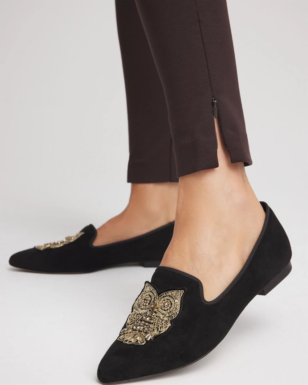 Juliet Slim Zip-Ankle Leggings click to view larger image.
