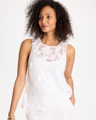 Petal Lace Applique Tank