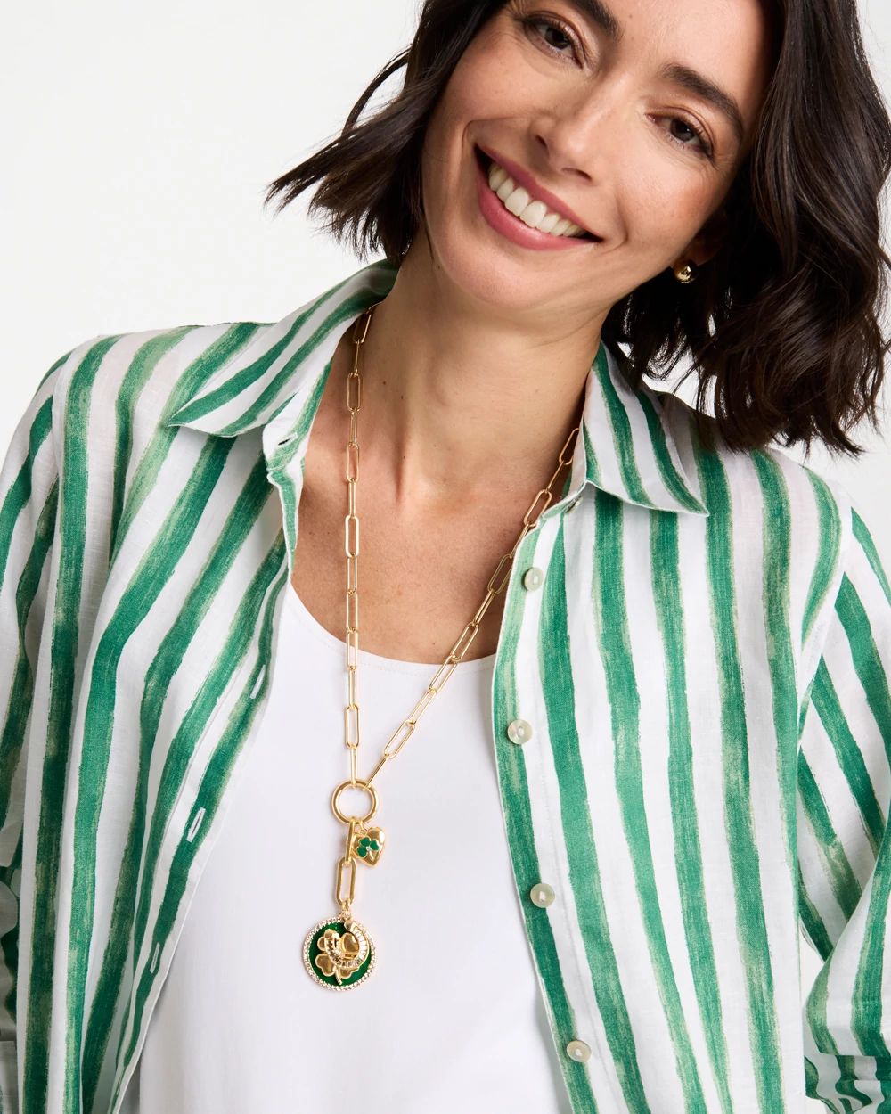 Lucky Charm Twice As Nice Necklace click to view larger image.