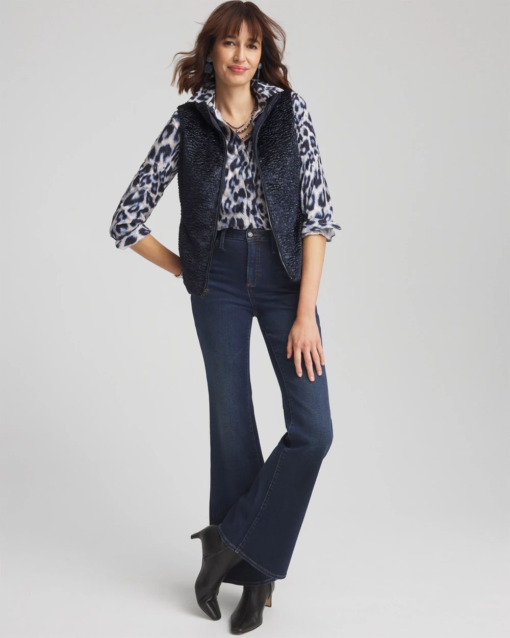 Quilted Faux Fur Vest