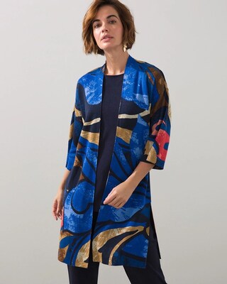 Travelers Collection Print Cardigan