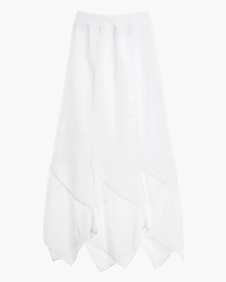 Handkerchief Hem Maxi Skirt