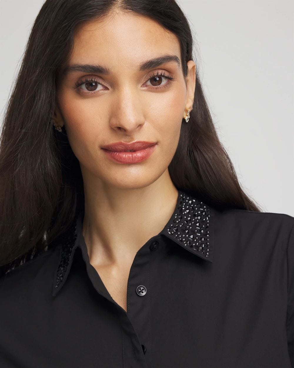 Tonal Jewels Poplin Shirt