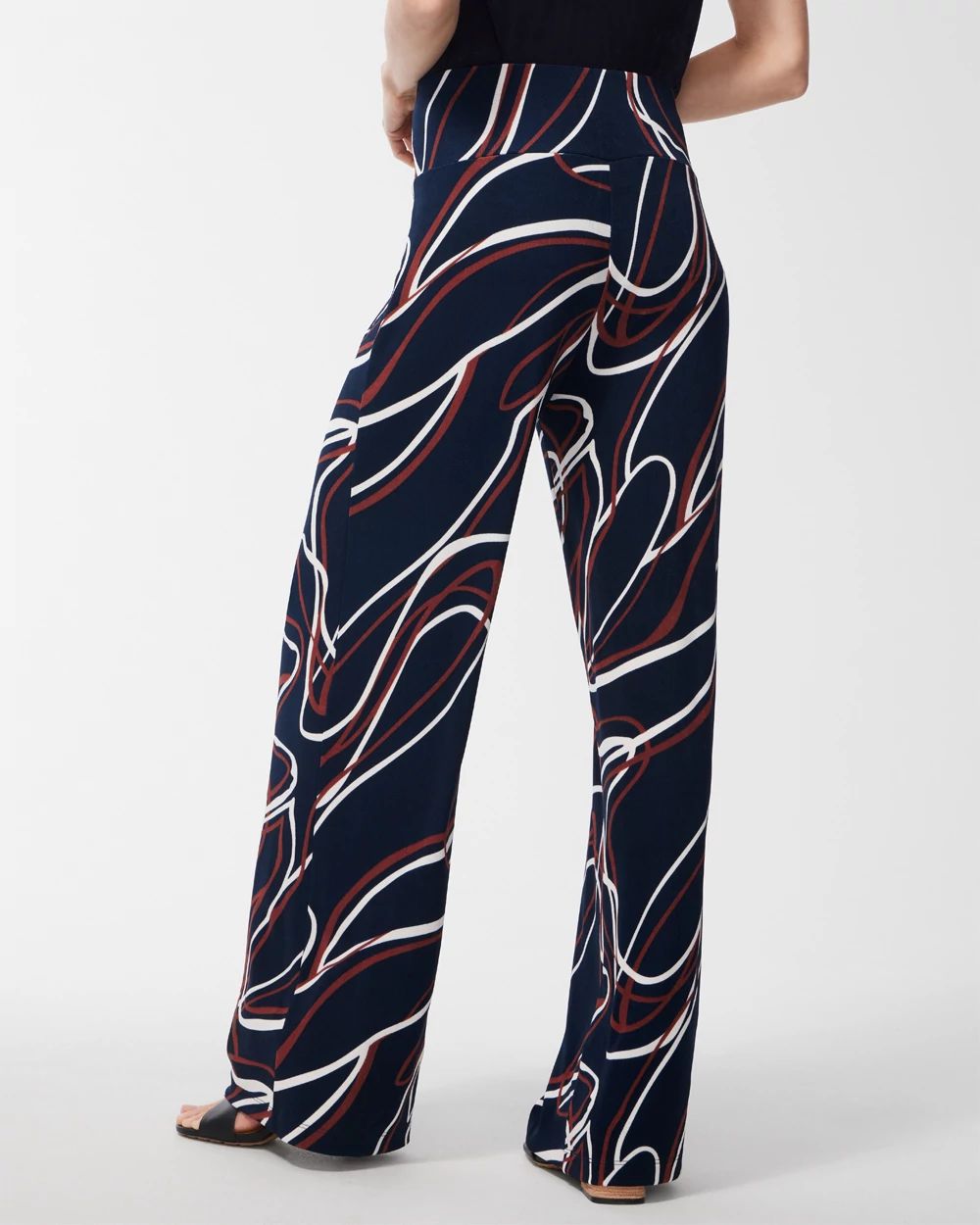 Petite Travelers Navy Wide Yoke Pants click to view larger image.