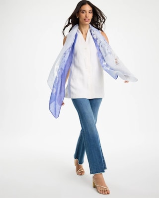 Ombre Burnout Oblong Scarf click to view larger image.