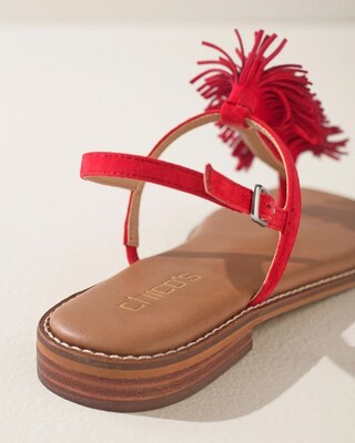 Fringe Thong Sandals