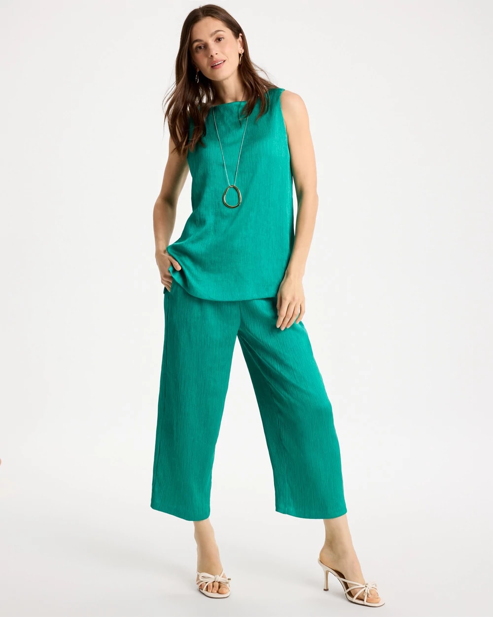 Travelers™ Crinkle Textured Crop Pants