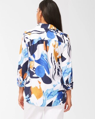 No Iron Stretch Ikat 3/4 Sleeve Shirt
