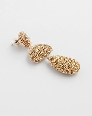 Gold Tone Linear Drop Earrings