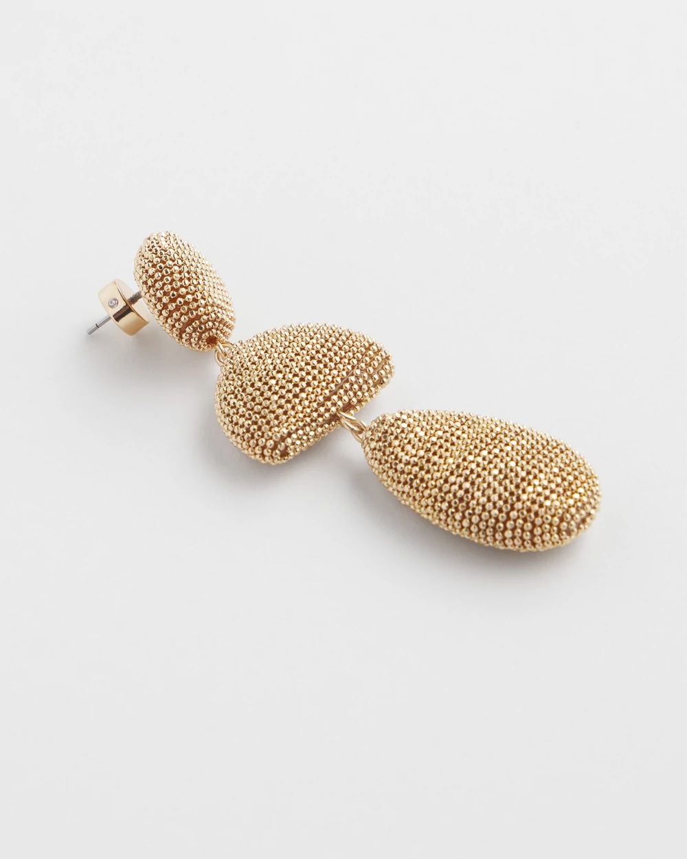 Gold Tone Linear Drop Earrings