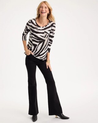 Animal Cotton Slub 3/4 Sleeve Tee click to view larger image.