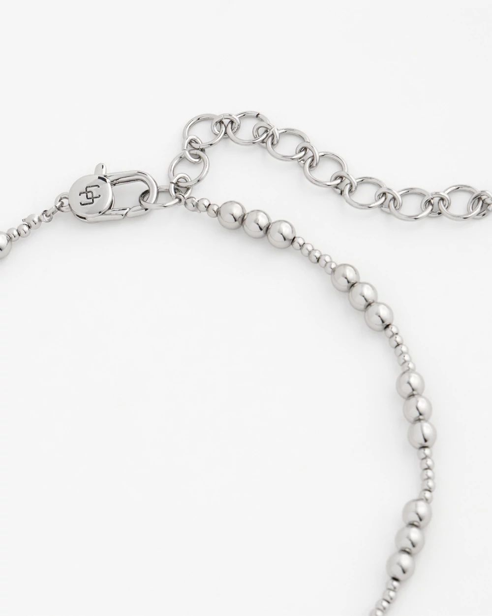 Silvertone Beaded Necklace