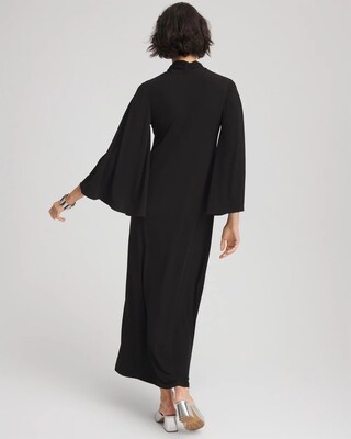 Flutter-Sleeve Tie-Front Dress click to view larger image.