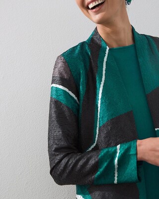 Travelers Collection Crushed Print Jacket
