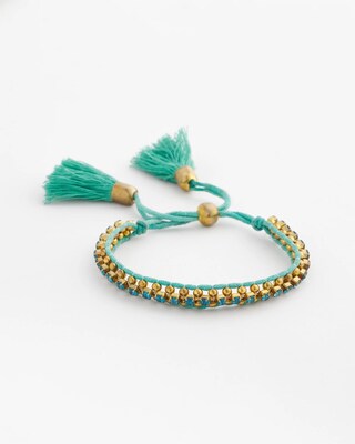 Adjustable Thread Wrapped Bracelet click to view larger image.