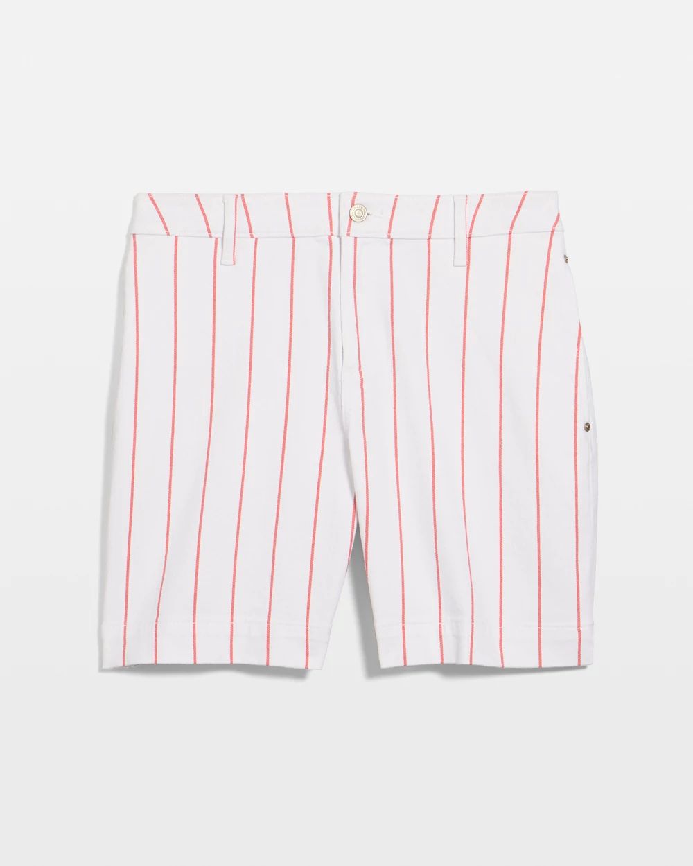 Striped Rivet Denim Trouser Shorts