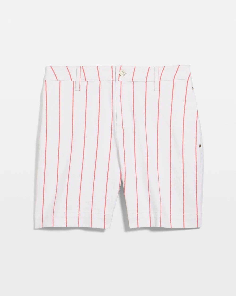 Striped Rivet Denim Trouser Shorts click to view larger image.