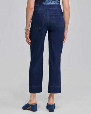 Petite Travelers Pull On Cropped Jeans