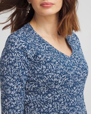 Printed Pima 3/4 Sleeve Tee click to view larger image.