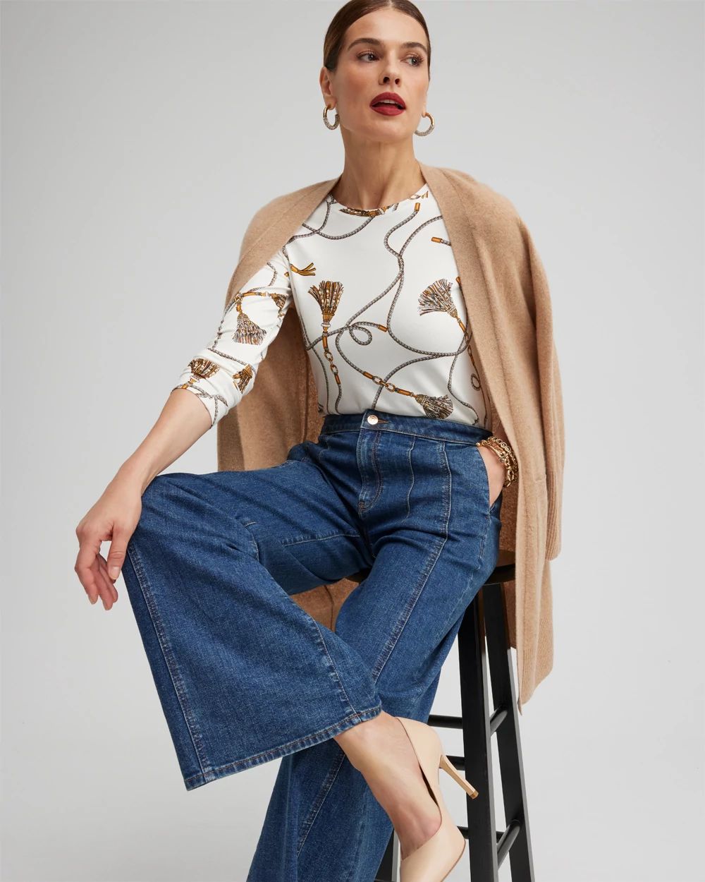 Touch of Cool Chain Print Layering Tee