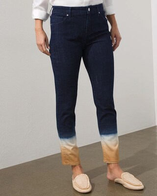 Girlfriend Ombre Dip Dye Ankle Jeans
