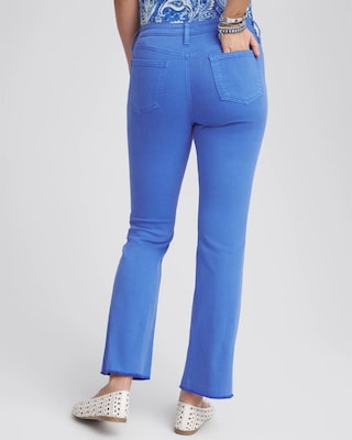 Girlfriend Fray Hem Kick Flare Jeans click to view larger image.
