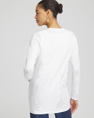 Placed Pointelle Cardigan