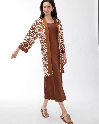 Travelers Collection Animal Print Kimono