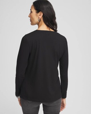 Touch of Cool™ Embellished Layering Tee click to view larger image.