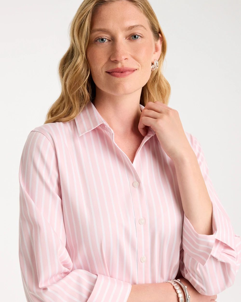 No Iron™ Stretch Striped Shirt click to view larger image.