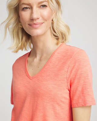 Slub V-Neck Tee click to view larger image.
