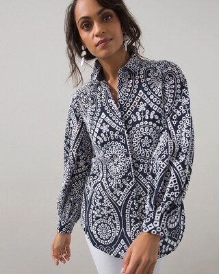 Eyelet Billow Sleeve Shirt