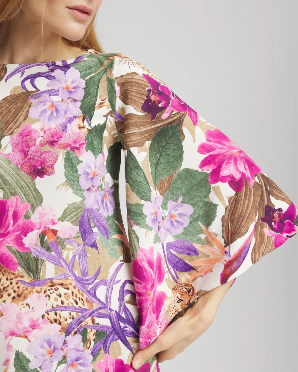 Island Angel-Sleeve Boat Neck Dress