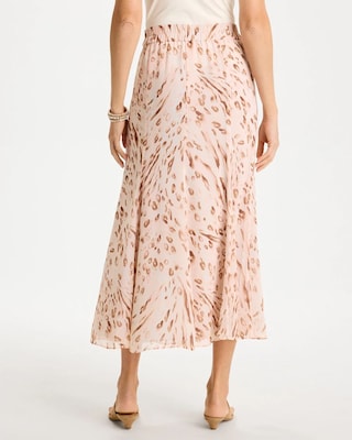 Cheetah Pull-On Godet Skirt click to view larger image.