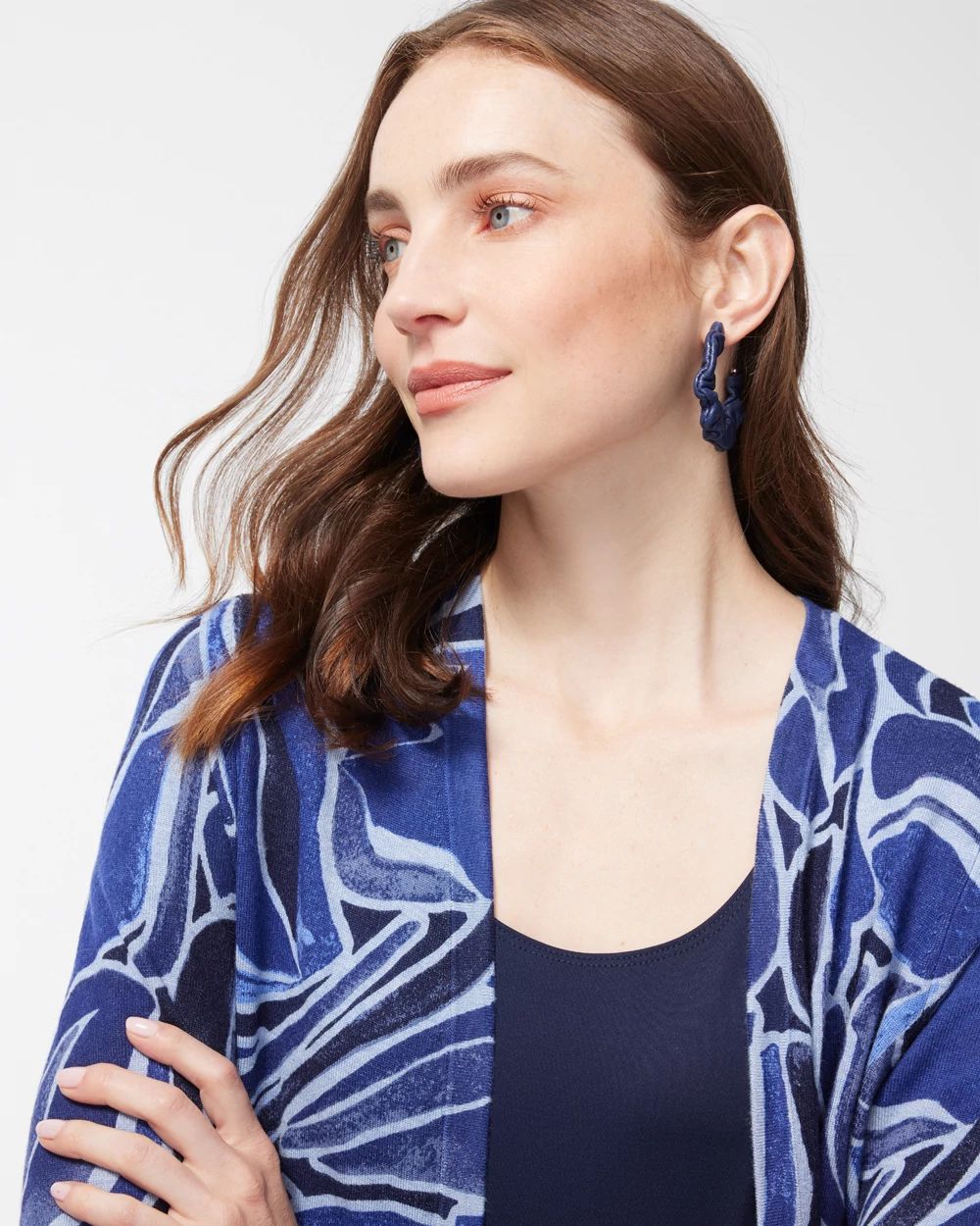 Spun Rayon Cool Floral Cardigan