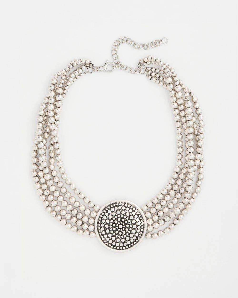 Chico’s Originals Textured Pendant Bib Necklace