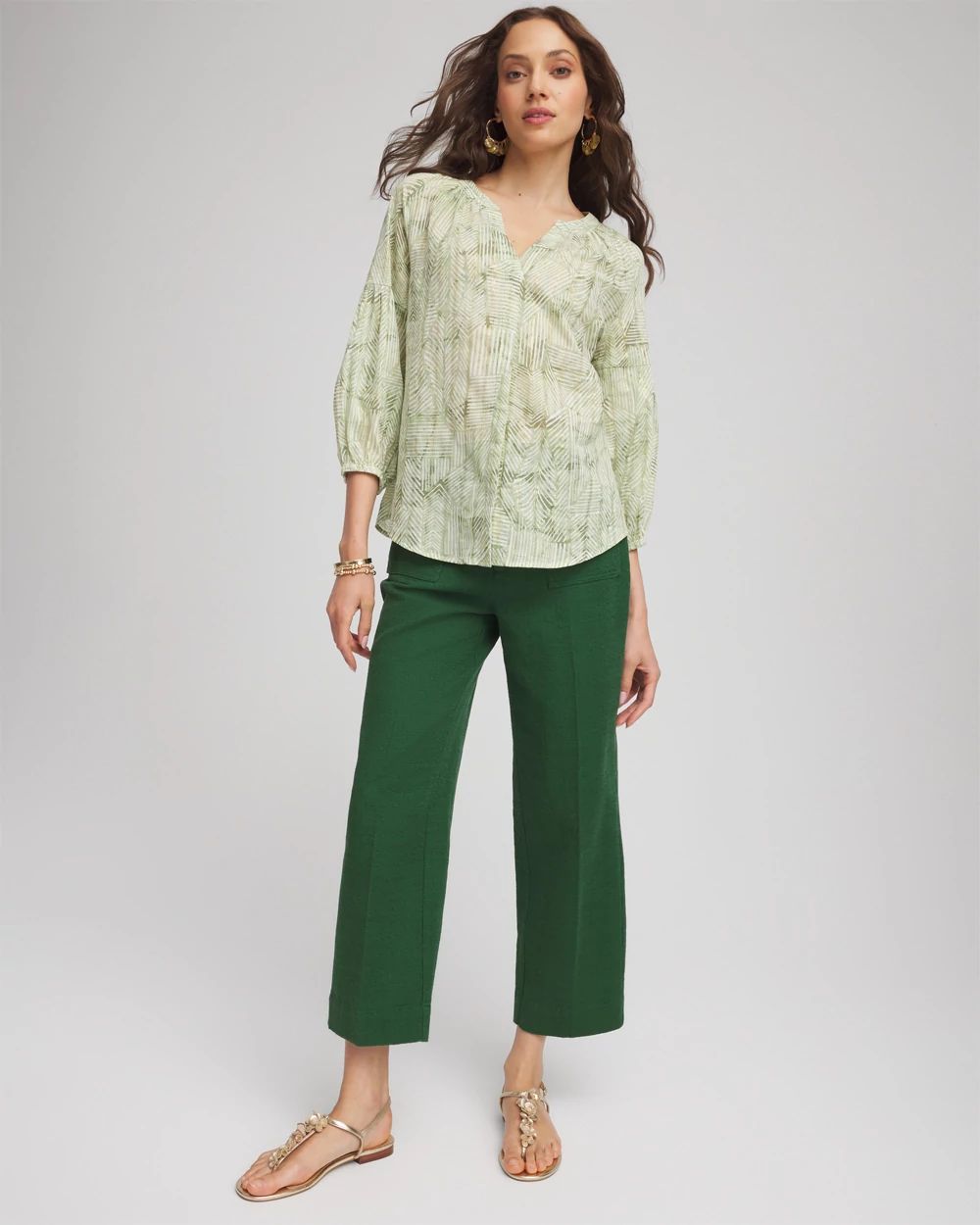Petite Cropped Straight-Leg Pants
