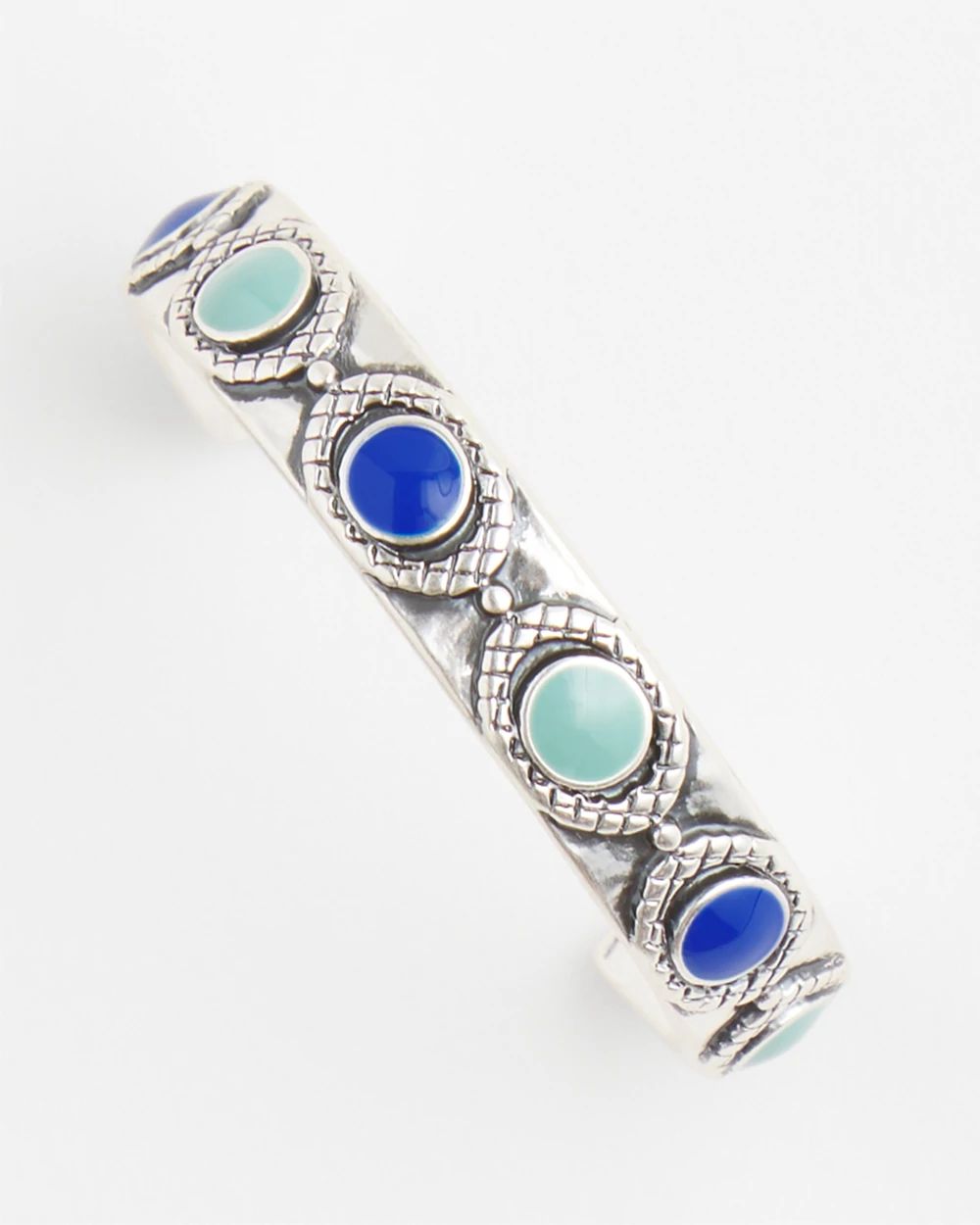 No Droop™ Blue Stone Hoop Earrings