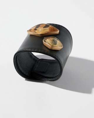 Animal Print Leather Cuff Bracelet