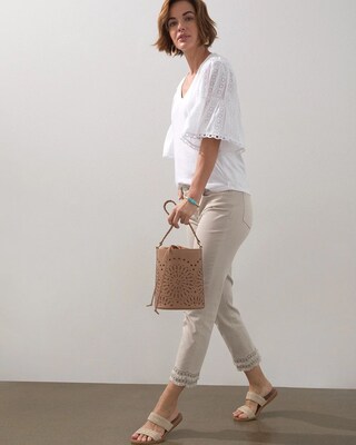 Touch of Cool Lace Inset Sleeve Tee